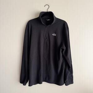 The North Face Black Quarter Zip Fleece Pullover Sweatshirt Large